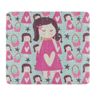 Mädchen und Handtaschen Schneidebrett
