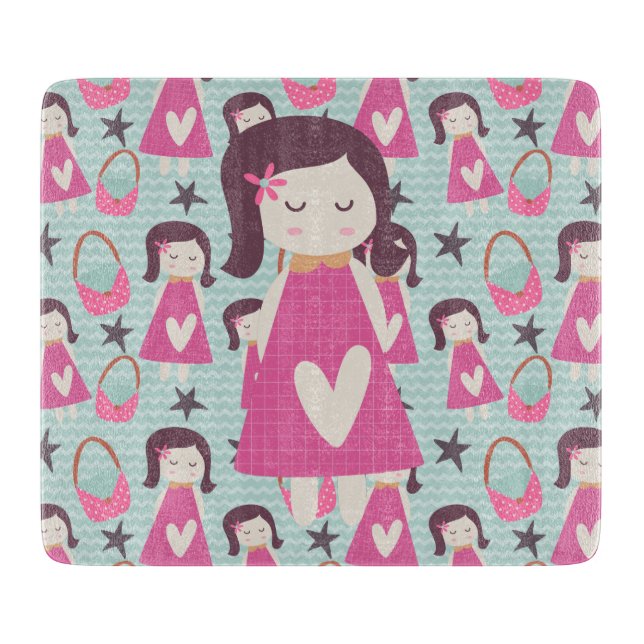 Mädchen und Handtaschen Schneidebrett (Vorderseite)