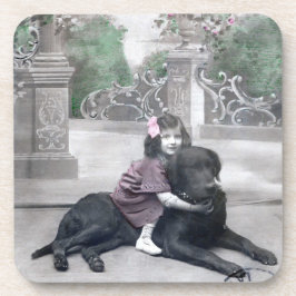 Mädchen und ihr Hund Getränkeuntersetzer