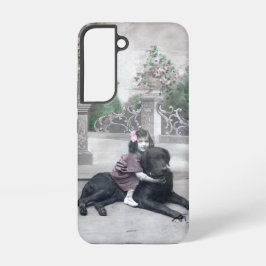 Mädchen und ihr Hund Samsung Galaxy Hülle