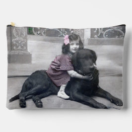 Mädchen und ihr Hund Zubehörtasche
