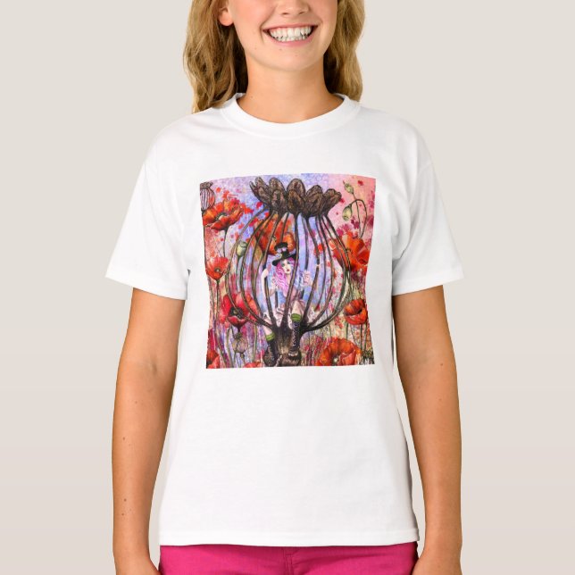 Mädchen und Mohn T-Shirt (Vorderseite)