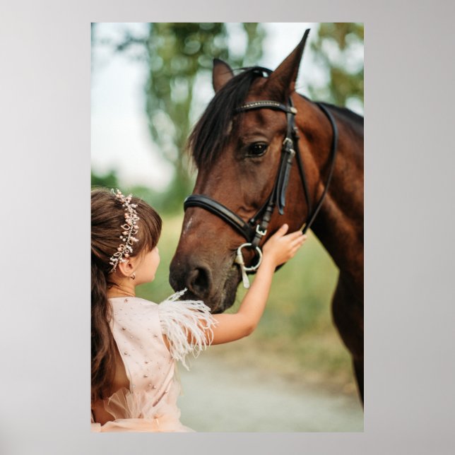 Mädchen und Pferd Poster (Vorne)