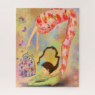 Mädchen und Schmetterlinge Kunst Zeichnung Fantasy