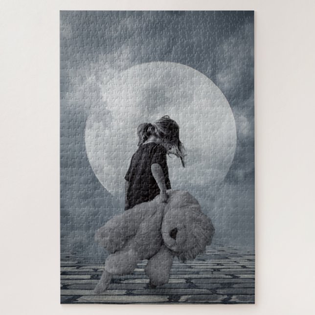 Mädchen und Teddy Bear (Vertikal)