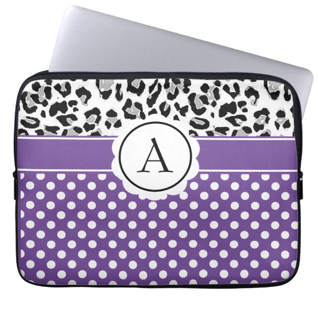 Mädchen und Tiere drucken monogramm Laptop-Sleev Laptopschutzhülle (Vorderseite)