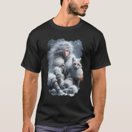 Mädchen und Wolfe T-Shirt