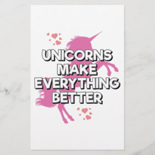 Mädchen Unicorn Unicorn Hörner machen alles besser Briefpapier