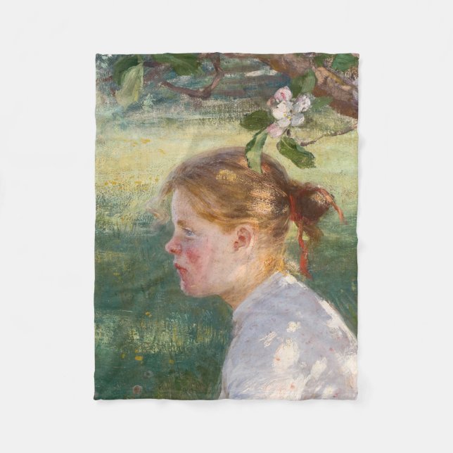Mädchen unter dem Apfelbaum (von Danielson-Gambogi Fleecedecke (Vorderseite)