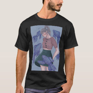 Mädchen unter Fischen T-Shirt