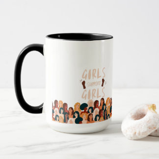 Mädchen unterstützen Mädchen Tasse