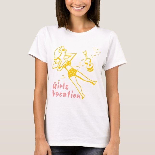 Mädchen Urlaub T-Shirt (Vorderseite)
