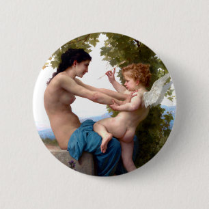Mädchen verteidigen sich gegen das kupide Eros-Gem Button