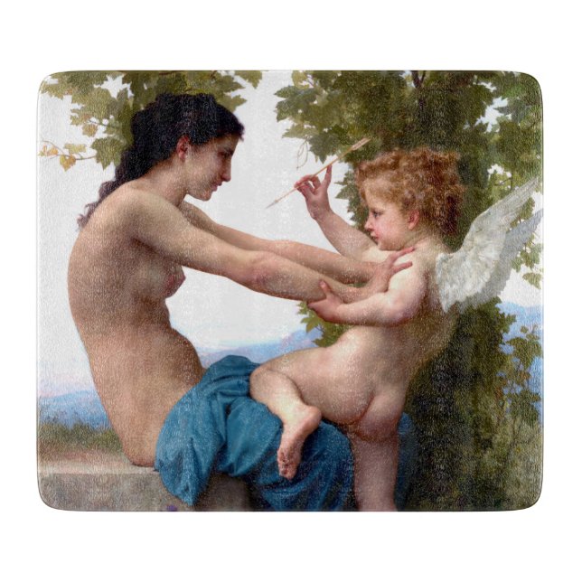 Mädchen verteidigen sich gegen das kupide Eros-Gem Schneidebrett (Vorderseite)