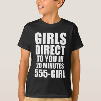Mädchen verweisen auf Sie T-Shirt