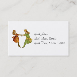 Mädchen-Vintage beste Freunde Visitenkarte