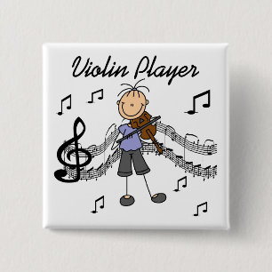 Mädchen Violinspieler T-Shirts und Geschenke Button