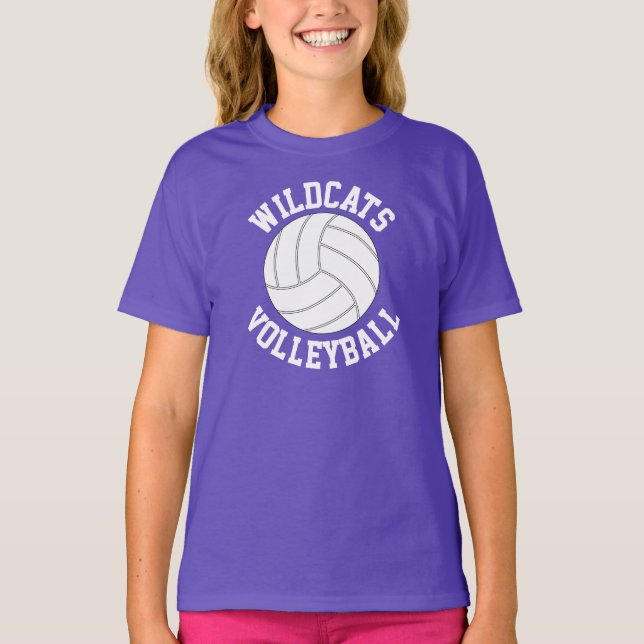 Mädchen Volleyball Benutzerdefinierter Teamname /  T-Shirt (Vorderseite)