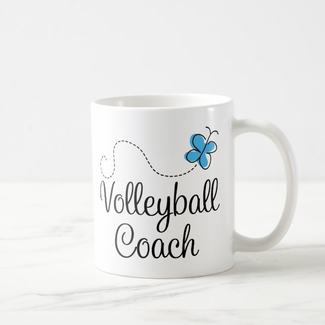 Mädchen-Volleyball-Trainer-Geschenk Kaffeetasse (Rechts)