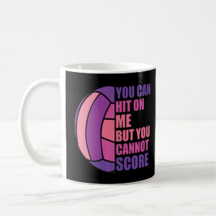 Mädchen Volleyball trifft auf mich, aber nicht Sco Kaffeetasse