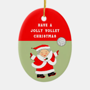Mädchen-Volleyball-Weihnachts-Sammelobjekt Keramik Ornament