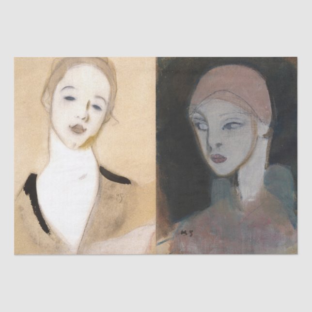 Mädchen von der Insel, Schjerfbeck Seidenpapier (Vorderseite)