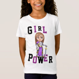 MÄDCHEN VON POWER - personalisierte NACHRICHTEN T-Shirt
