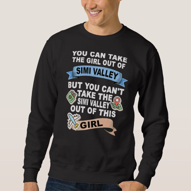 Mädchen von Simi Valley City Premium Sweatshirt (Vorderseite)