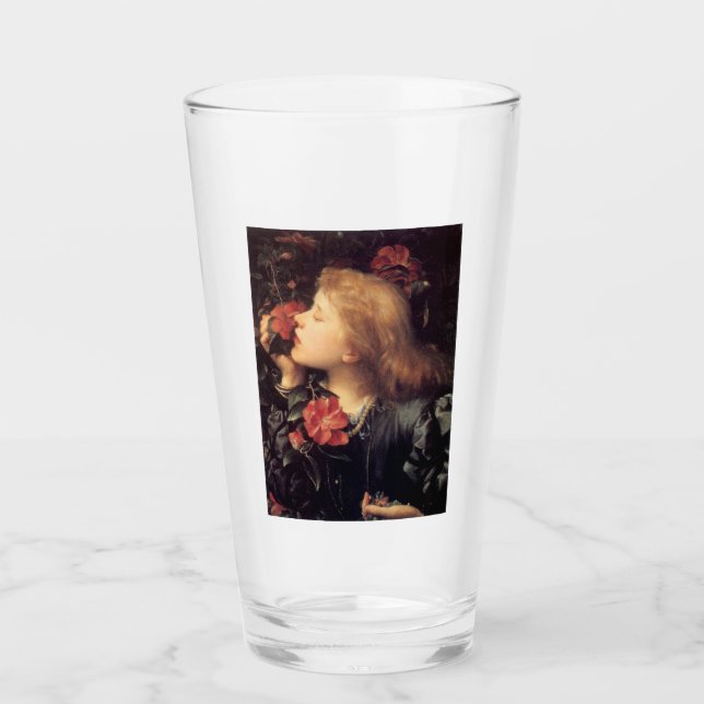Mädchen wählen eine schöne Blume (von G.F. Watts) Glas (Vorderseite)
