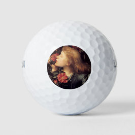 Mädchen wählen eine schöne Blume (von G.F. Watts) Golfball