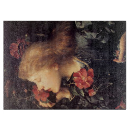 Mädchen wählen eine schöne Blume (von G.F. Watts) Schneidebrett
