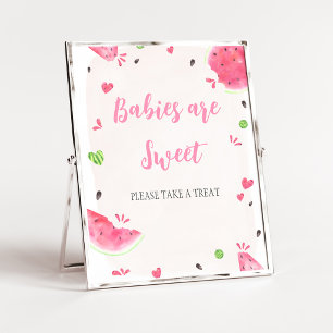 Mädchen Wassermelone Baby Shower Babys sind süße S Poster