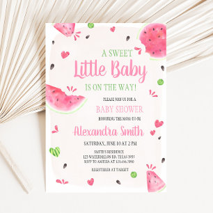Mädchen Wassermelone Baby Shower Einladung