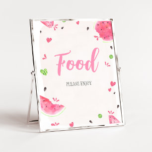 Mädchen Wassermelone Baby Shower Favor Zeichen Poster