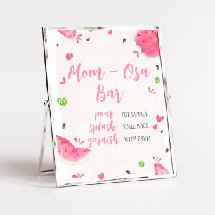 Mädchen Wassermelone Baby Shower Mom Osa Bar Schil Poster