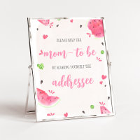 Mädchen Wassermelone Baby Shower Umschlag-Station-