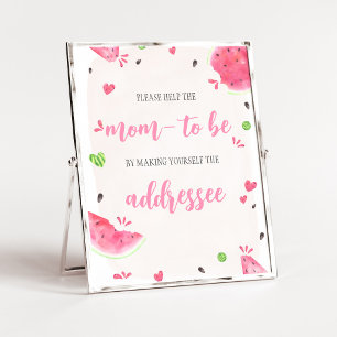 Mädchen Wassermelone Baby Shower Umschlag-Station- Poster