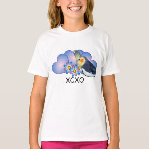 Mädchen-Wecker-T - Shirt mit PapageiCockatiel