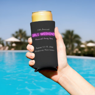 MÄDCHEN WEEKEND Nebel LED Signieren Custom Persona Selters Dosenkühler