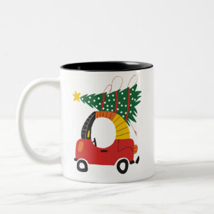 Mädchen Weihnachtsbaum Kinder hässlicher Weihnacht Zweifarbige Tasse
