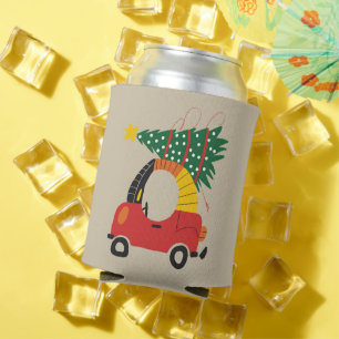 Mädchen Weihnachtsbaum Kinder hässlicher Xmas-LKW  Dosenkühler