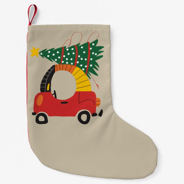 Mädchen Weihnachtsbaum Kinder Ugly Xmas Truck Kleiner Weihnachtsstrumpf (Vorderseite)