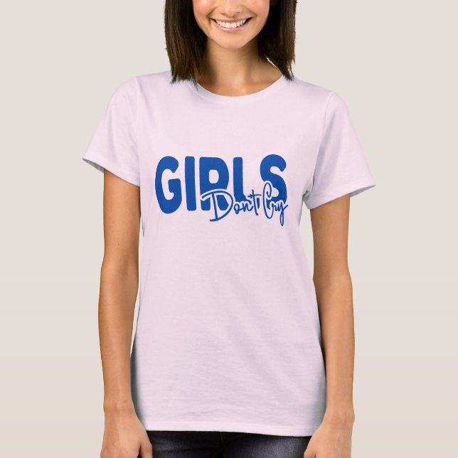 Mädchen Weine nicht typografisch-blassrosa T - Shi T-Shirt (Vorderseite)