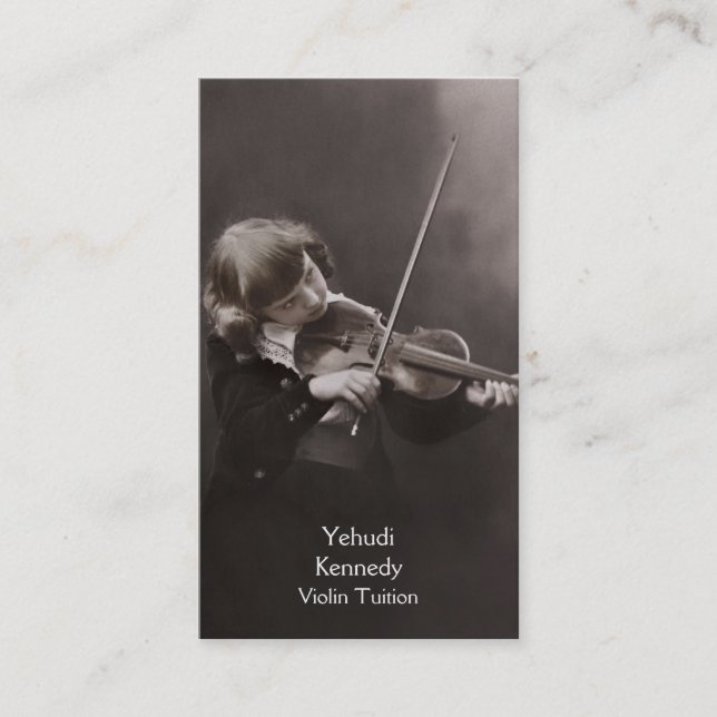 Mädchen, welches die Violine spielt Visitenkarte (Vorderseite)