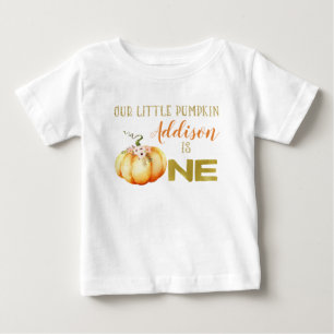 Mädchen wenig Kürbis-1. Geburtstags-T - Shirt