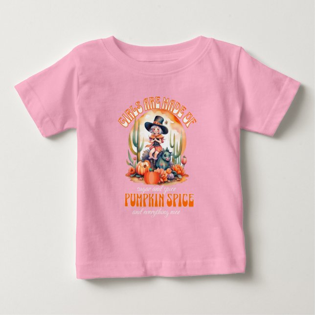 Mädchen werden aus Zuckerpumpengewürzspitzmeißel g Baby T-shirt (Vorderseite)