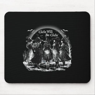 Mädchen werden die Mädchen Spooky Jahreszeit Hexen Mousepad