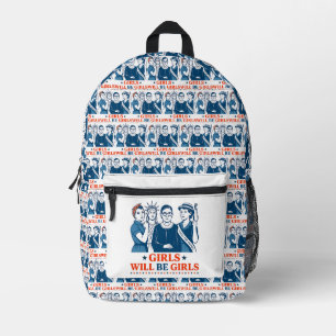 Mädchen werden Girls Patriotic Feminist 4. Juli Bedruckter Rucksack