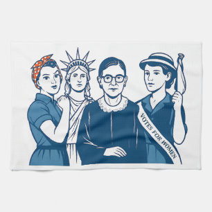 Mädchen werden Girls Patriotic Feminist 4. Juli Geschirrtuch