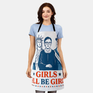 Mädchen werden Girls Patriotic Feminist 4. Juli Schürze